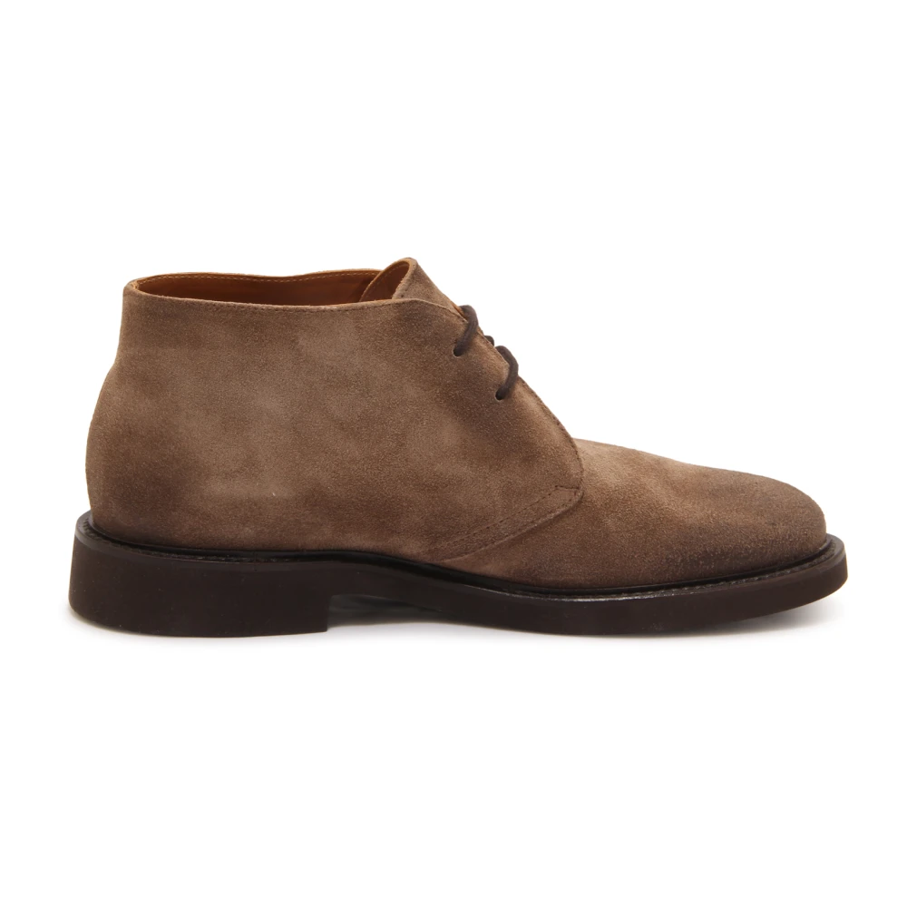 Doucal's Men's Brown Suede Shoes Made In Italy - Lace-Up Boots - 7 1/2 Uk - Shoes