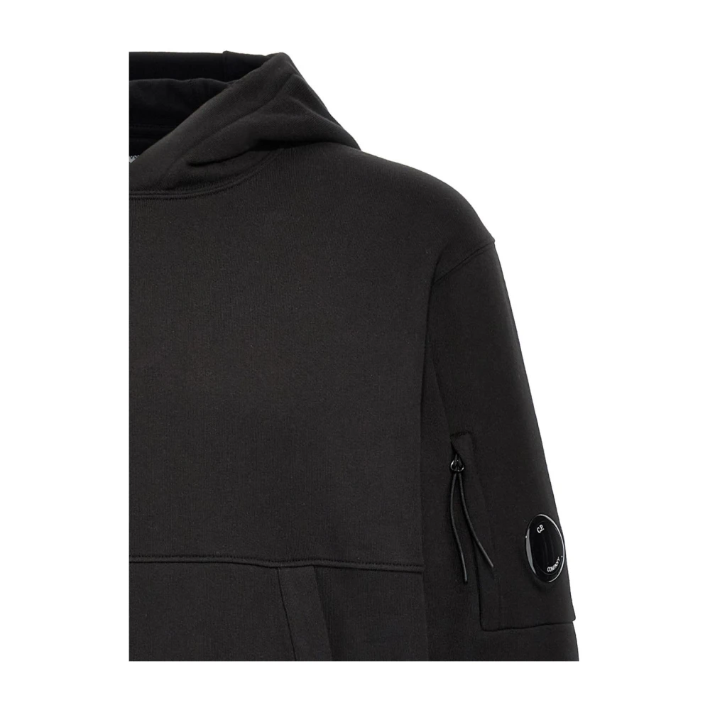 C.P. Company Zwarte trui met capuchon en zakken Black Heren