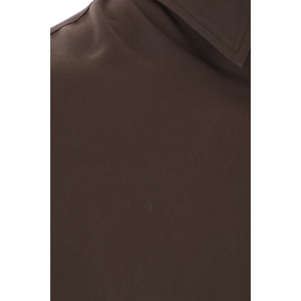 Magliano Bruine viscose overhemd met geborduurde knopen Brown Heren