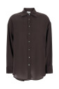 chemise-marron-en-soie-avec-col-pointu