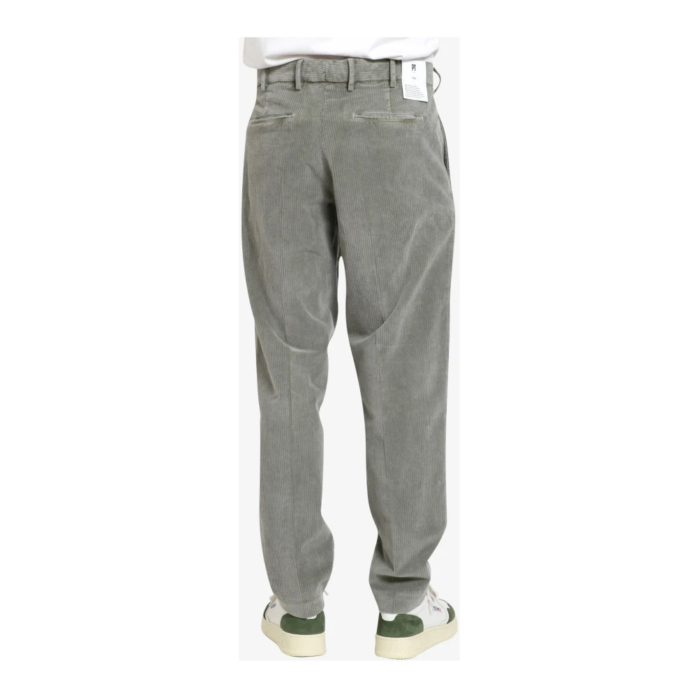 PT Torino Groene Corduroy Wortel Pasvorm Broek Green Heren