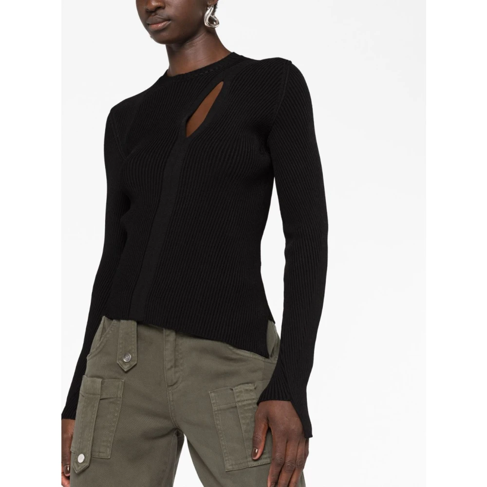 Versace Ronde hals Gebreide trui Black Dames