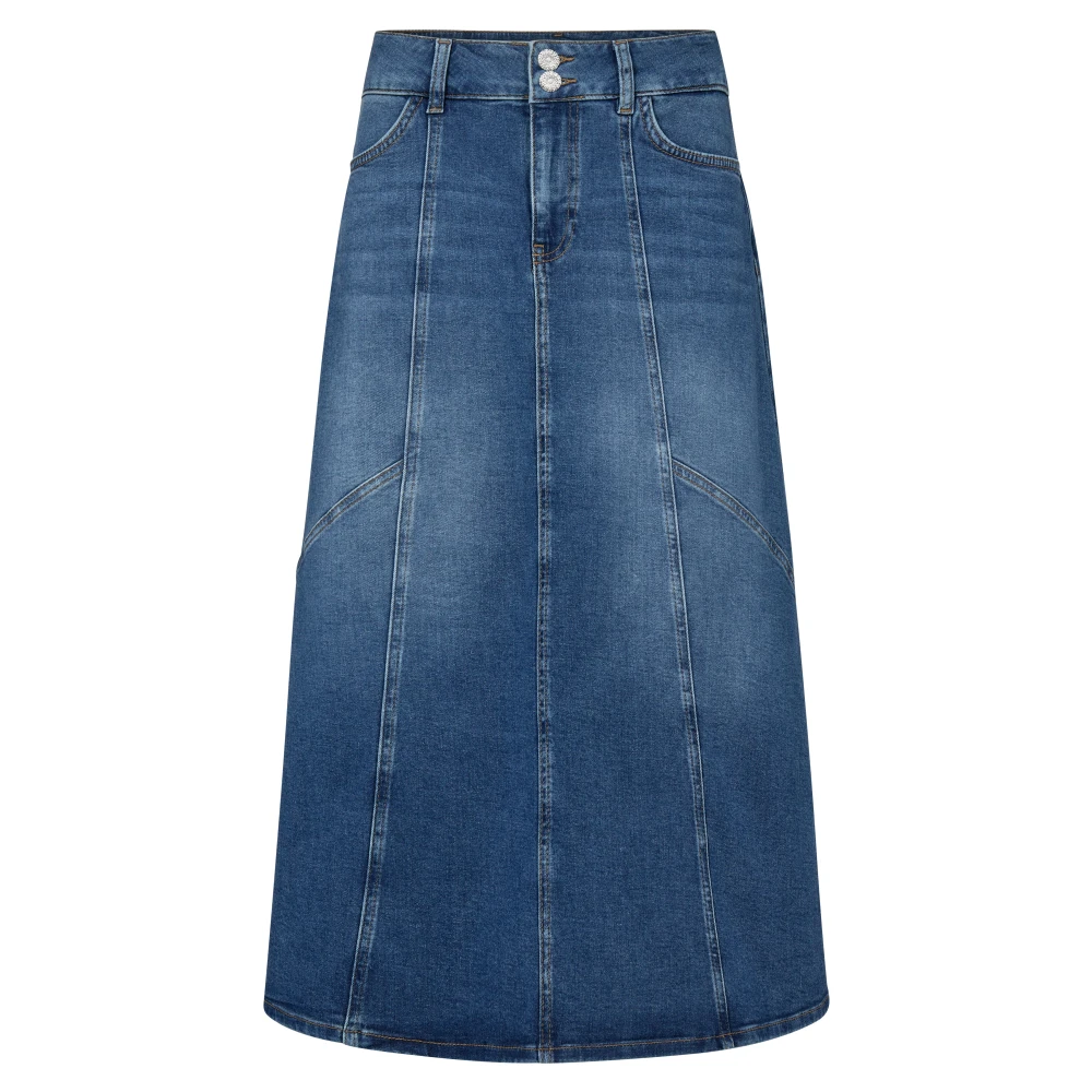 MOS MOSH Denim A-lijn Rok Blauw Blue Dames