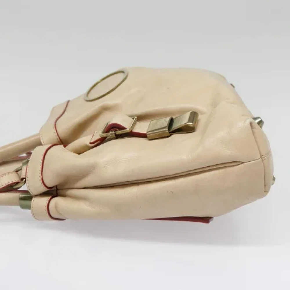 Chloé Pre-owned Leather handbags Beige Dames