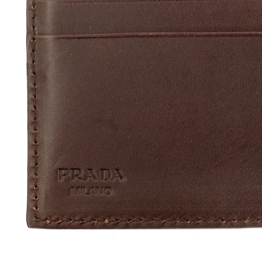 Prada Vintage Pre-owned Canvas wallets Brown Dames