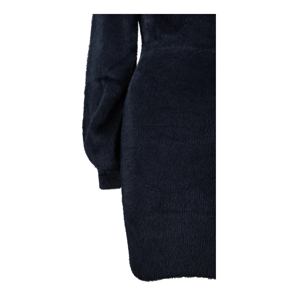 Elisabetta Franchi Korte jurk met hoge hals Black Dames
