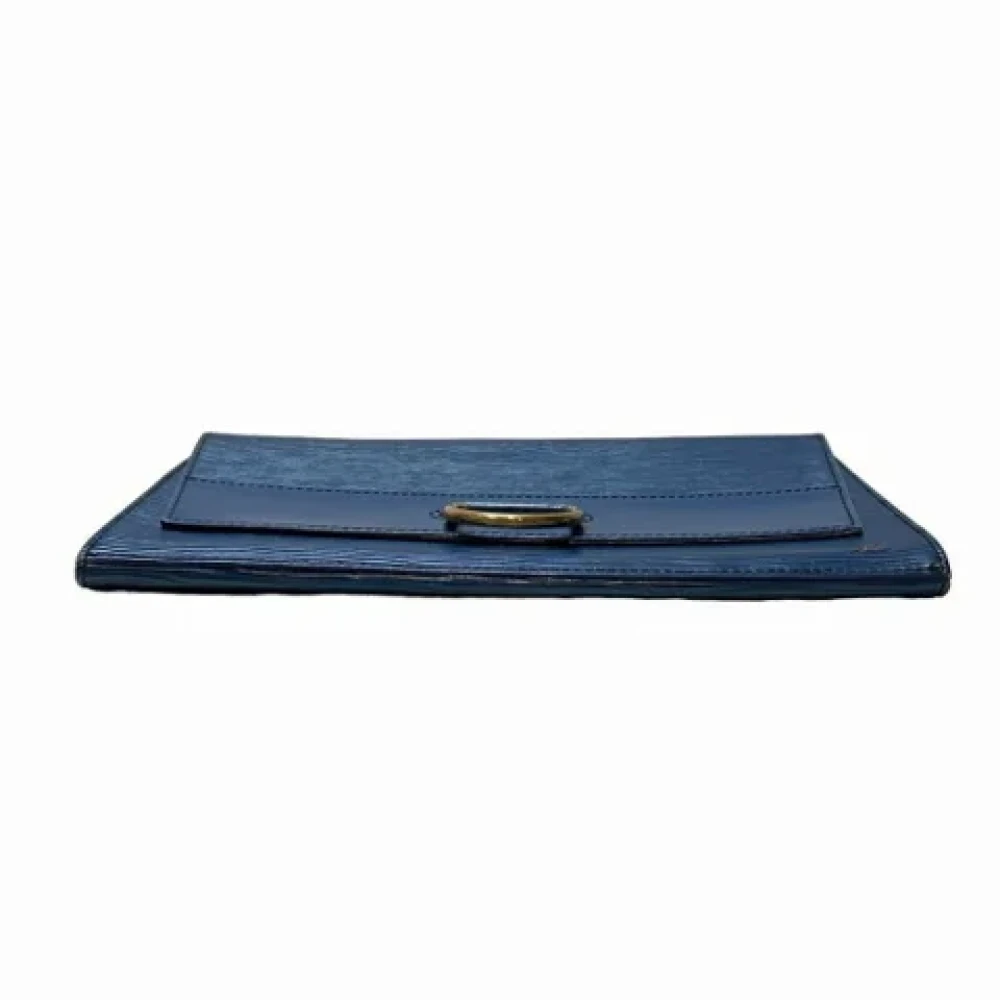 Louis Vuitton Vintage Pre-owned Leather clutches Blue Heren