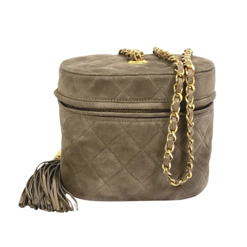 Chanel Vintage Pre-owned Suede chanel-bags Brown Dames