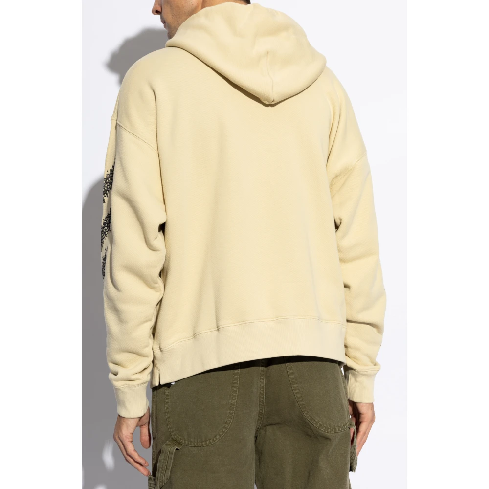 Off White Sweatshirt met logo Beige Heren