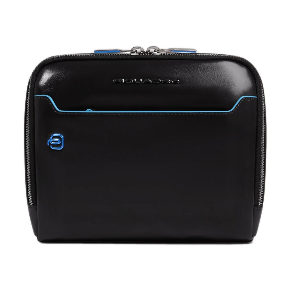 Piquadro Vrouw Zwart Blue Square Crossbody Tas