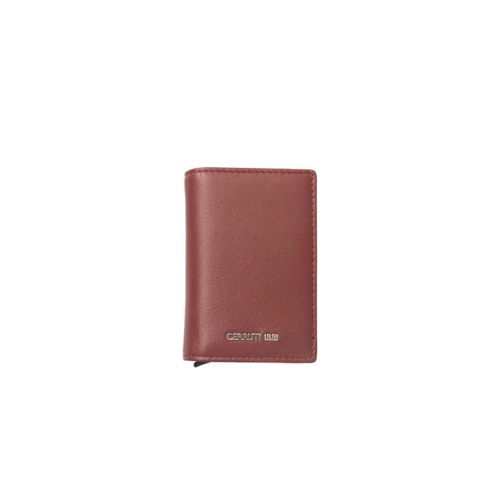 Cerruti 1881 Leren Portemonnee met Frontlogo Red Heren