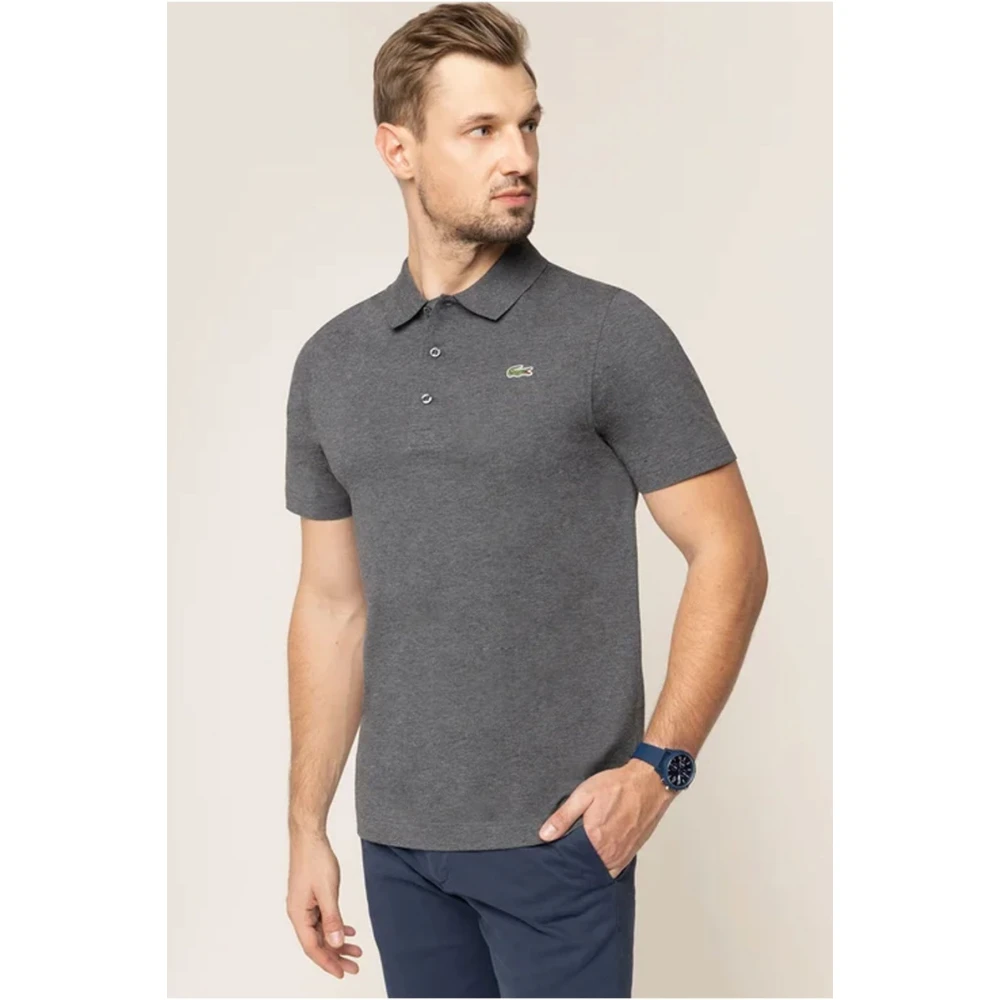 Lacoste Regular Fit Polo Shirt Grijs Gray Heren