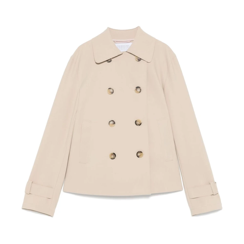 Harris Wharf London Cropped Trench Scuba Beige Dames