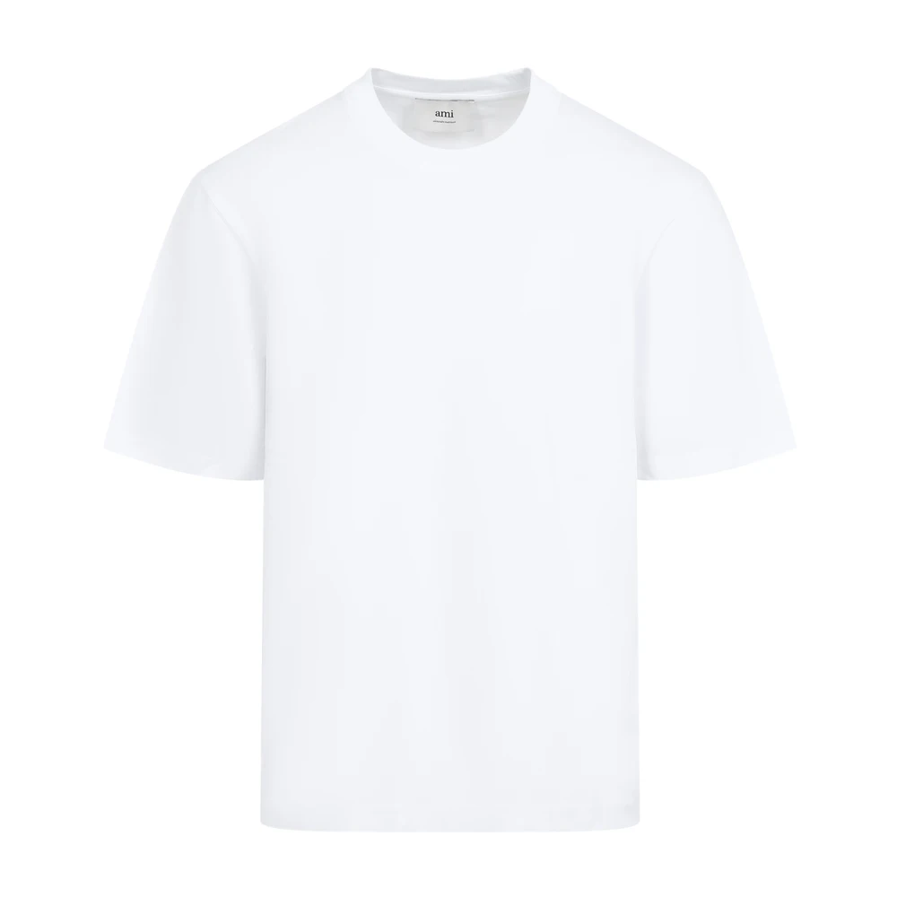 Ami Paris Vit T-shirt för män Aw24 White, Herr