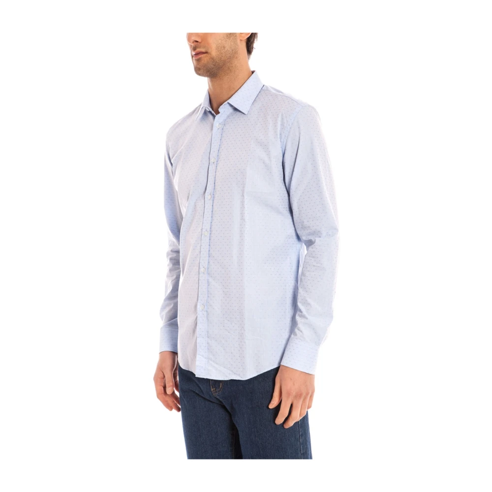 Daniele Alessandrini Casual Katoenen Overhemd Blue Heren