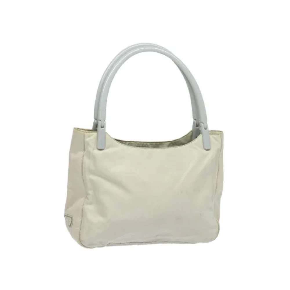 Prada Vintage Pre-owned Nylon prada-bags Beige Dames