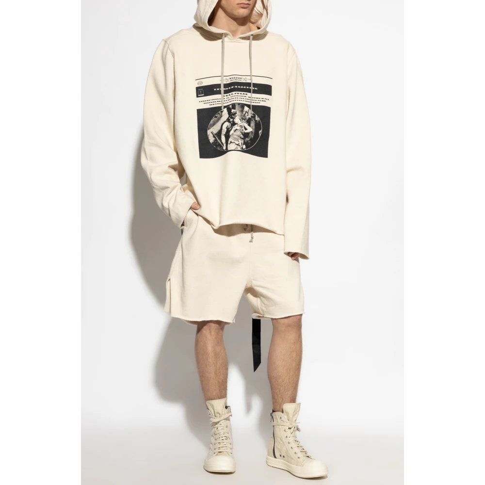 Rick Owens Shorts Lange Boxershorts Butt Zipp Beige Heren