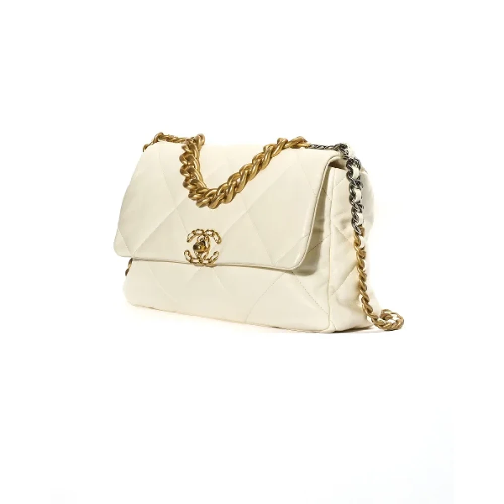 Chanel Vintage Pre-owned Leather chanel-bags White Dames