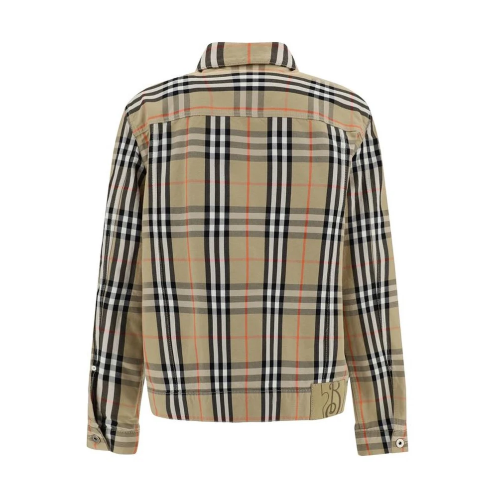Burberry Katoenen Jack met Klassieke Kraag en Ruitpatroon Multicolor Heren