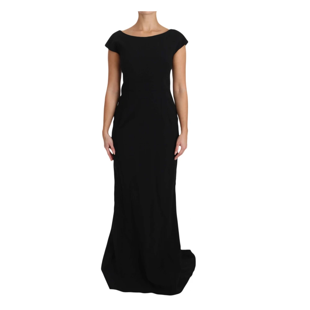 Dolce & Gabbana Women's Black Gowns, 3XS, Elegant Maxi Sheath Dress