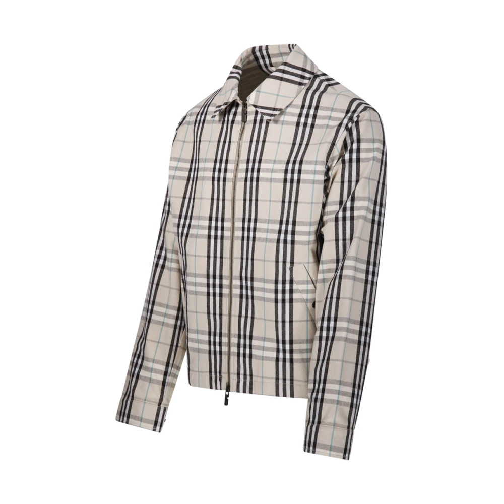 Burberry Geruite Jas Multicolor Heren
