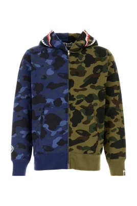 Split Camo Shark Full-Zip Hoodie