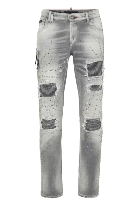 Denim Rock Star Fit Byxor med Nitar