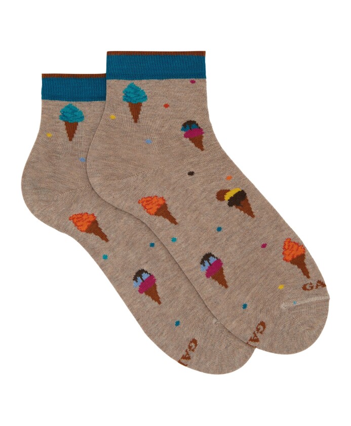 chaussettes-courtes-en-coton-beige-pour-femmes-avec-motif-de-creme-glacee