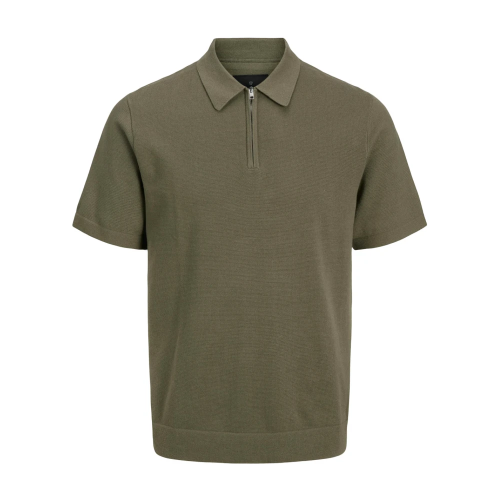 jack & jones Milano Lente Gebreide Polo Tee Green Heren