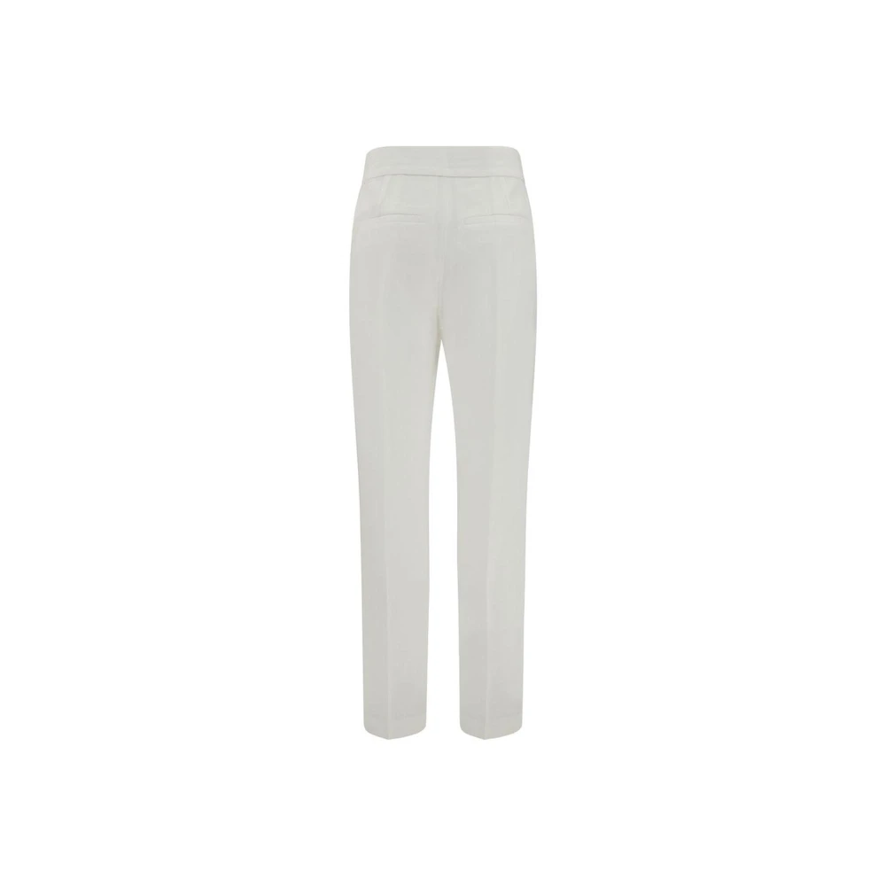 Jacquemus Gouden Linnen Broek met Rechte Pijp White Dames