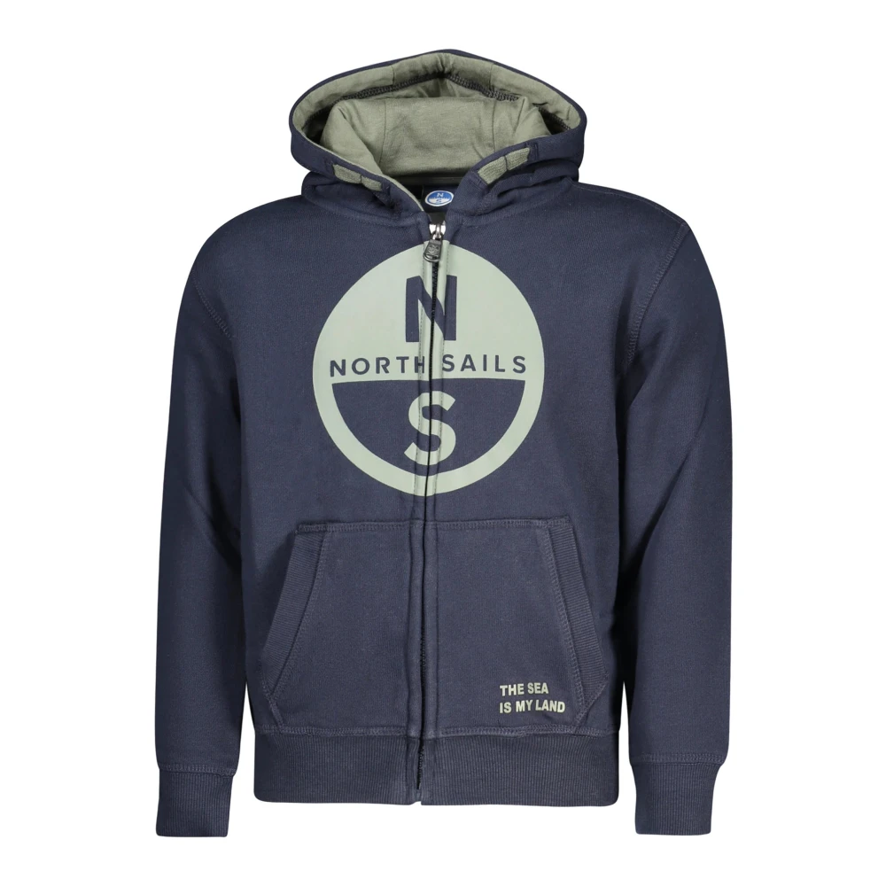North Sails Zip-Up Sweatshirt - Unisex - Kids Sweatshirts - Blue - 8 Y - Kids