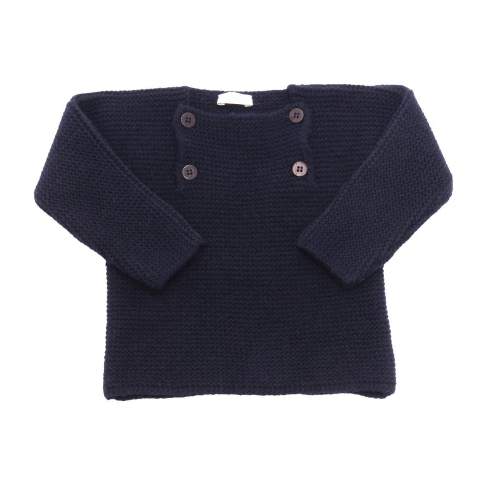 Il Gufo Blue Wool Jumper - Male - Kids Knitwear - 6 M - Kids