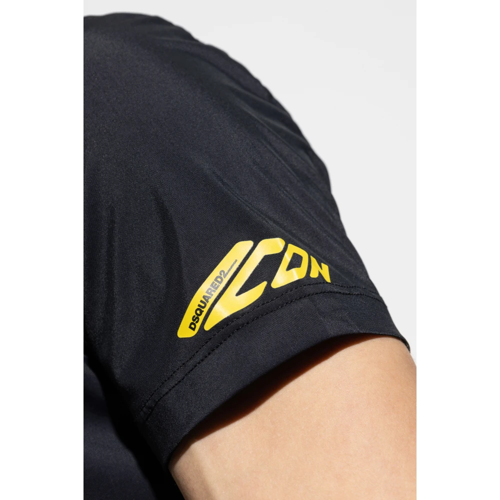 Dsquared2 T-shirt met logo Black Heren