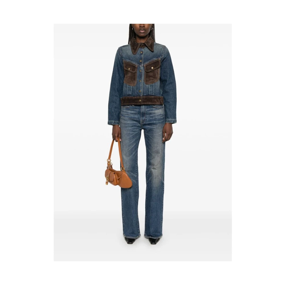 Nili Lotan Indigo Blauwe Buitenkleding met Drukknopen Blue Dames