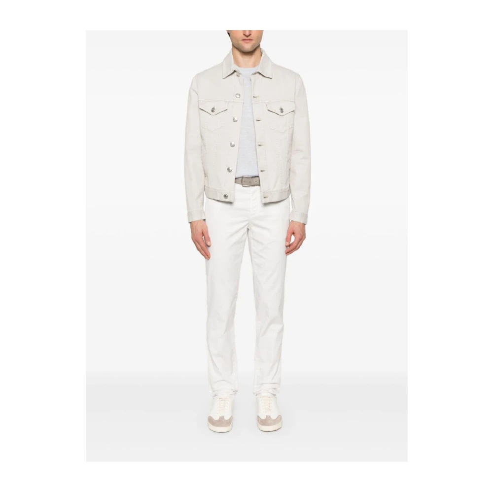 BRUNELLO CUCINELLI Luxe Crew Neck Gebreide kleding White Heren