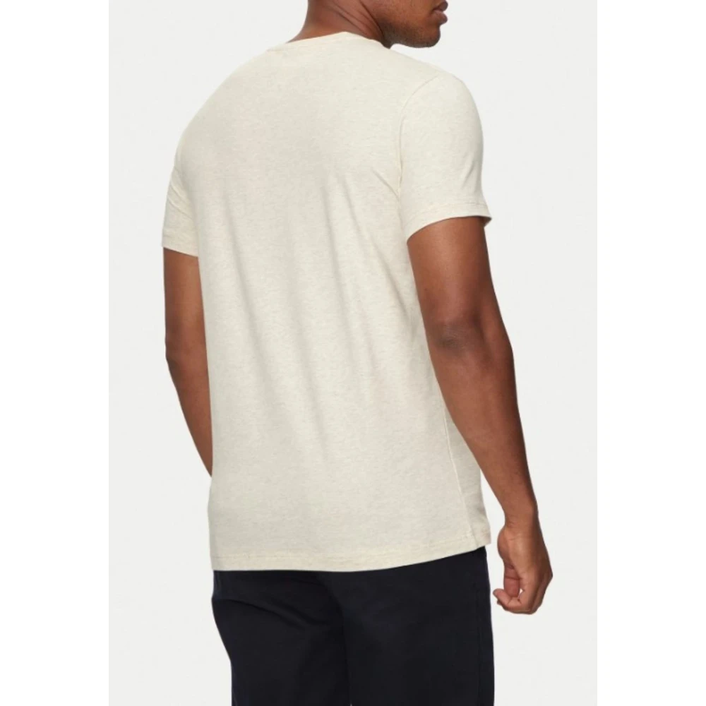 Tommy Hilfiger Slim Fit Stretch Tee voor Mannen Beige Heren