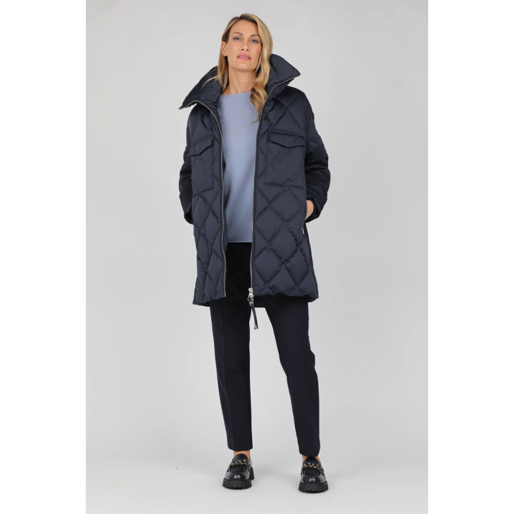 Alpha Studio Top met lange mouwen en boothals Blue Dames