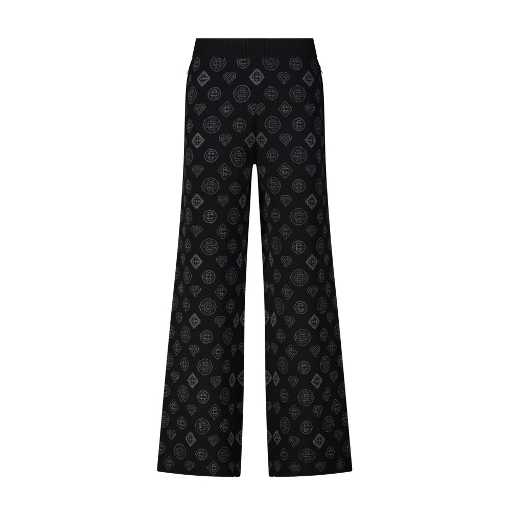 Casablanca Men's Black Logo-Print Joggers Wide-Fit Style - Wide Trousers - M - Trousers