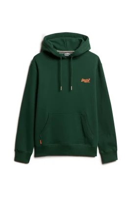 Grön Bomull Essential Hoodie Herr