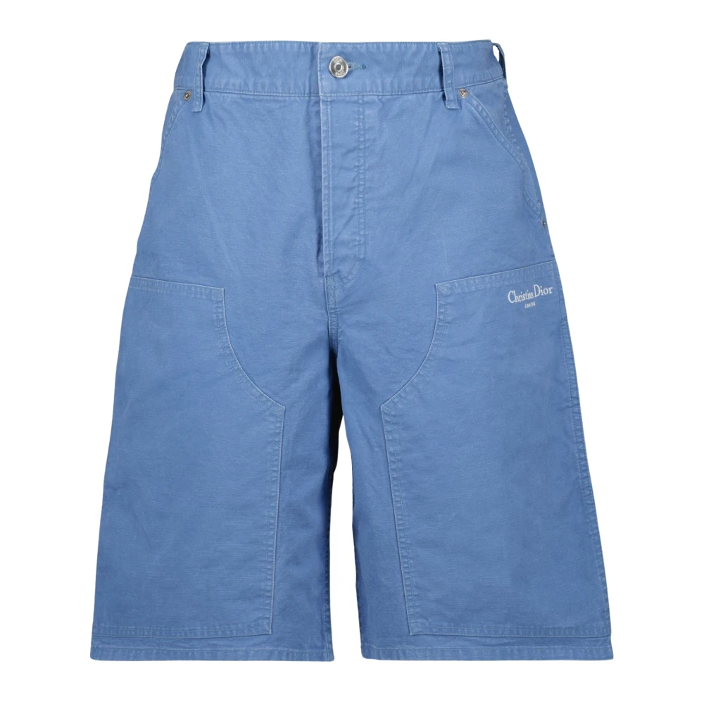 Dior Men's Blue Casual Shorts, M, Cargo Bermuda Shorts
