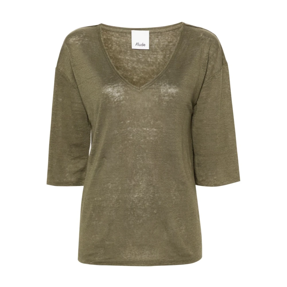 Allude V-neck Knitwear Green Dames
