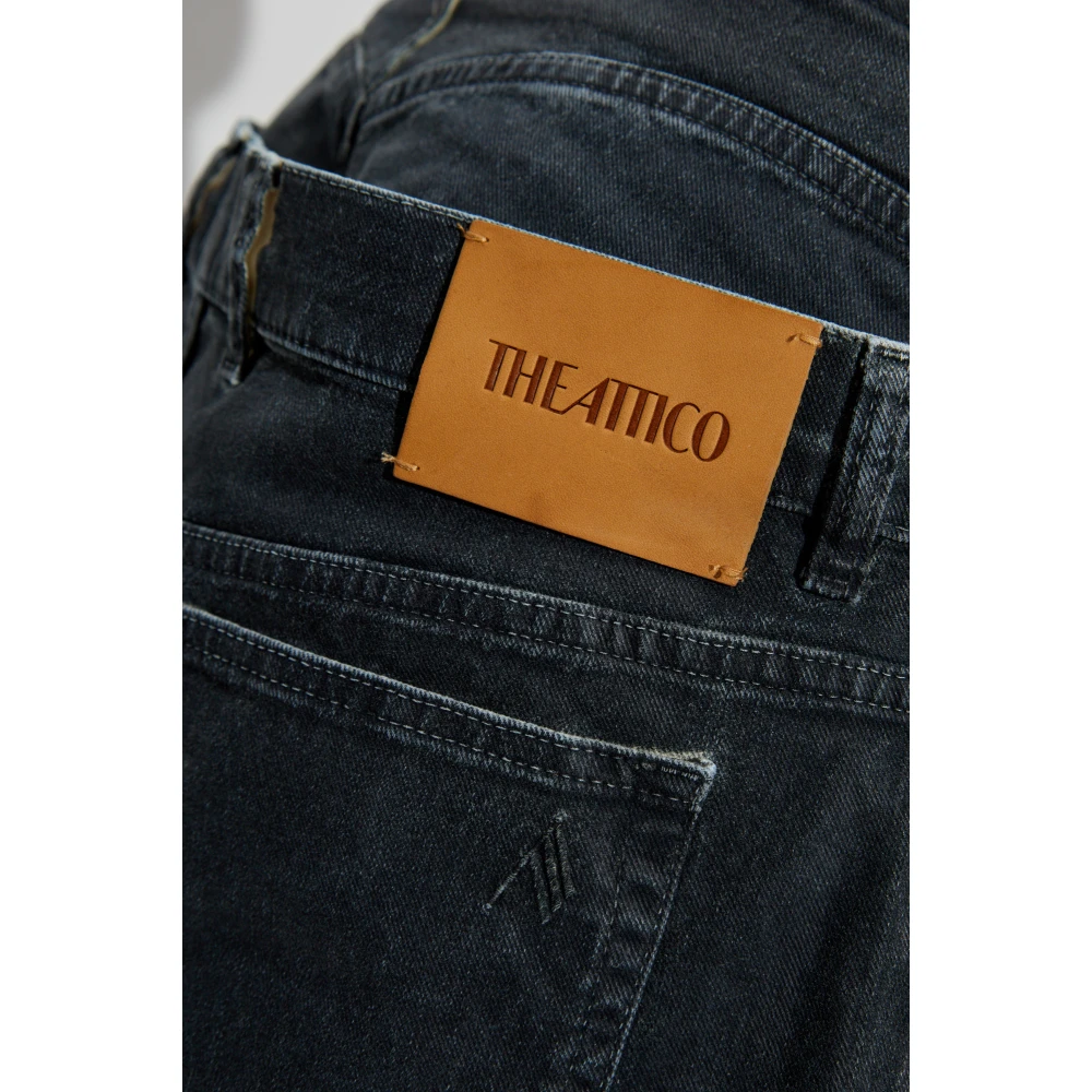 The Attico Gewaxte wide-leg jeans Gray Dames