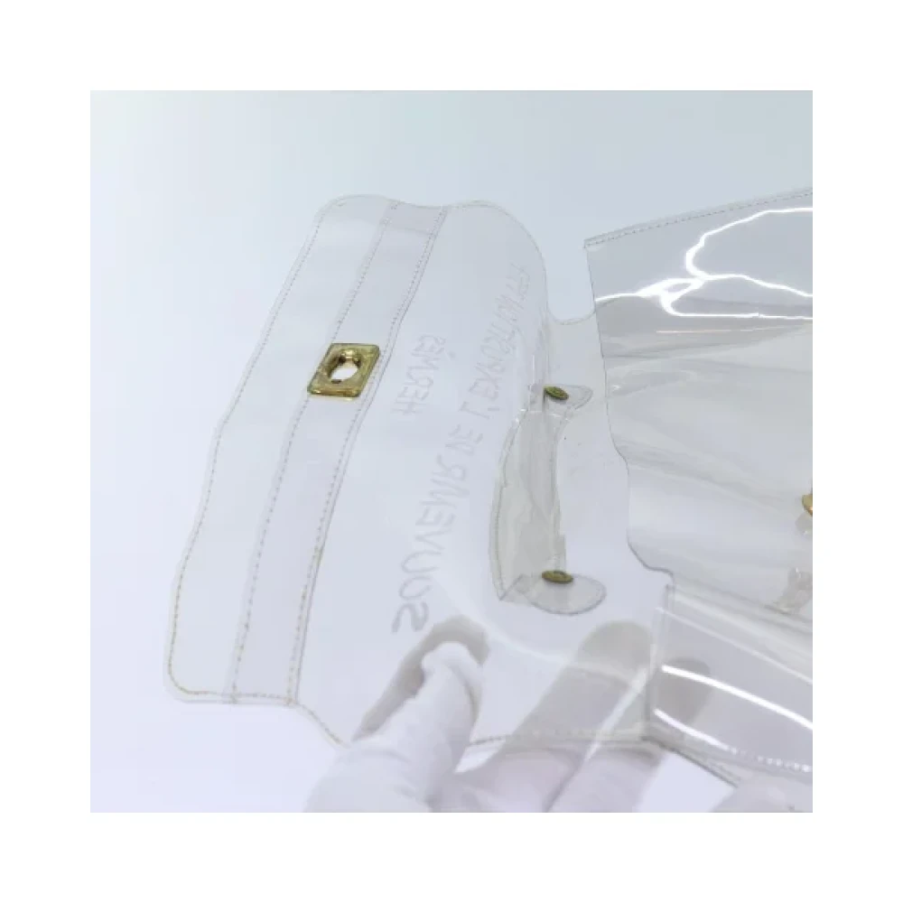 Hermès Vintage Pre-owned Fabric handbags White Dames