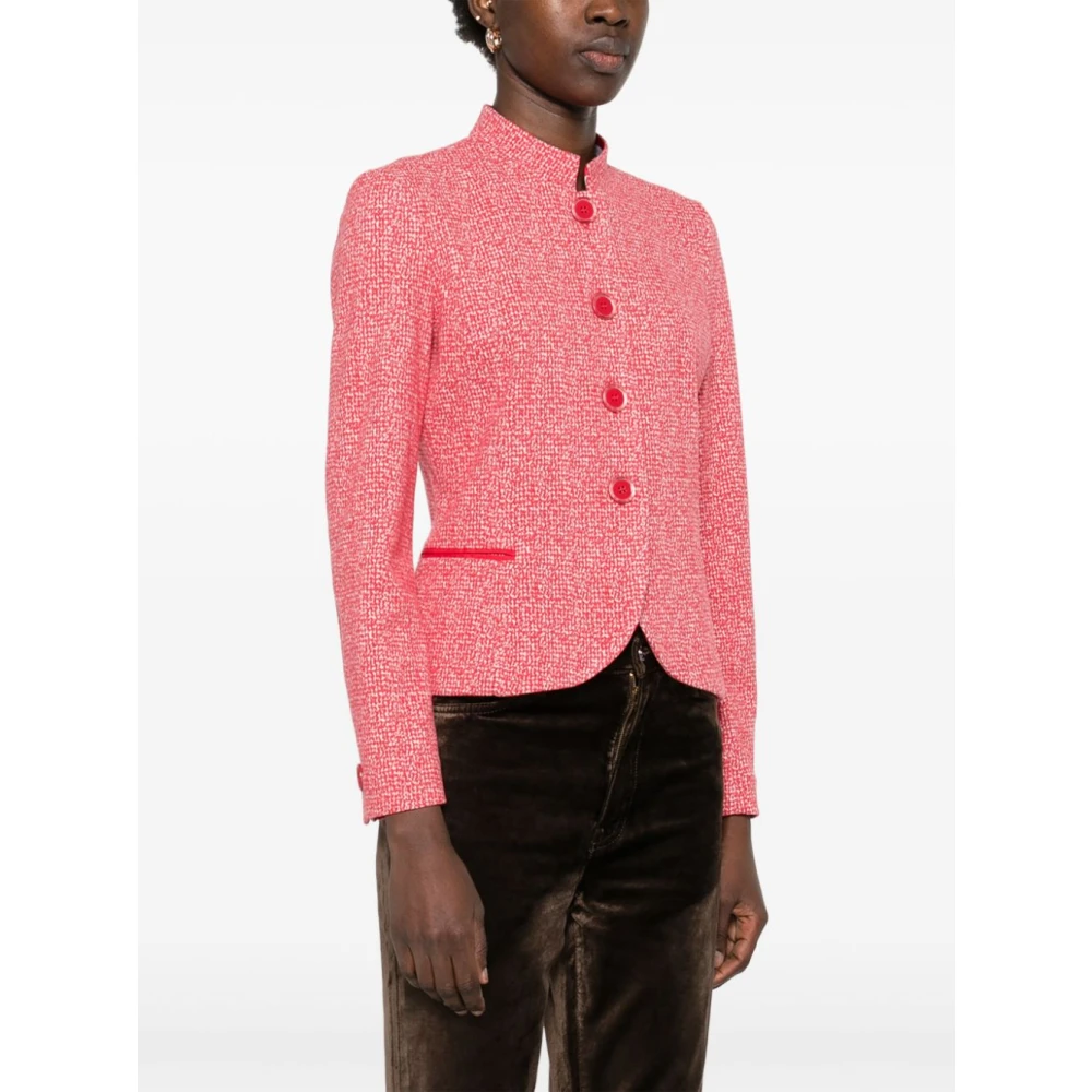 Emporio Armani Rode knoopjas met zakken Red Dames