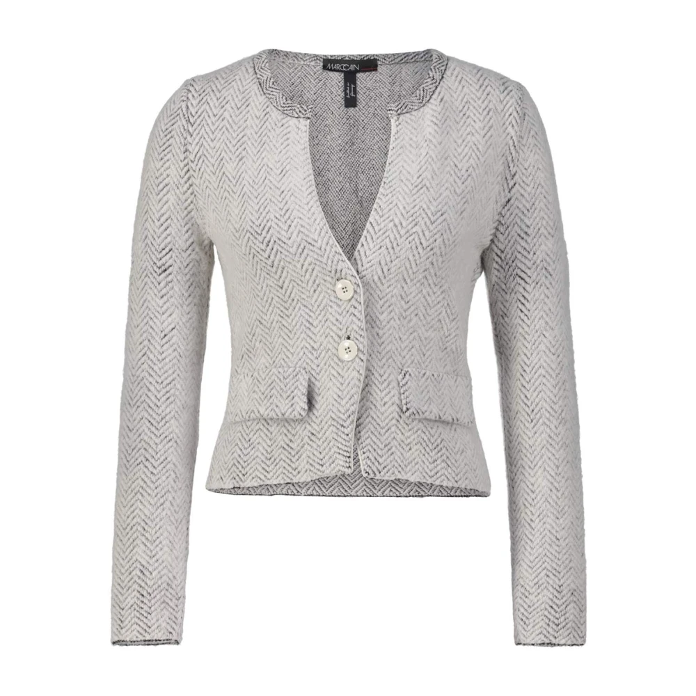 Marc Cain Sprankelende Alpaca Wol Vest Gray Dames