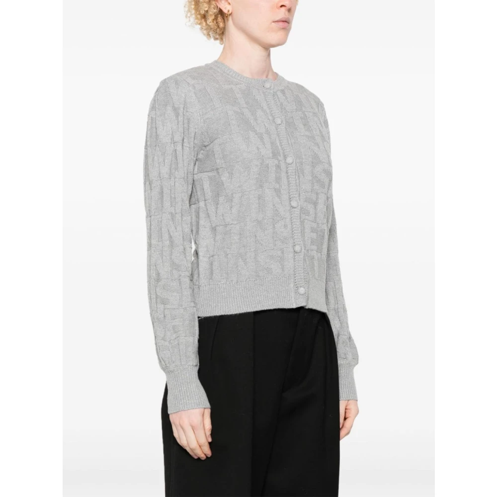 Twinset Grijze Cardigan met Monogramdetail Gray Dames