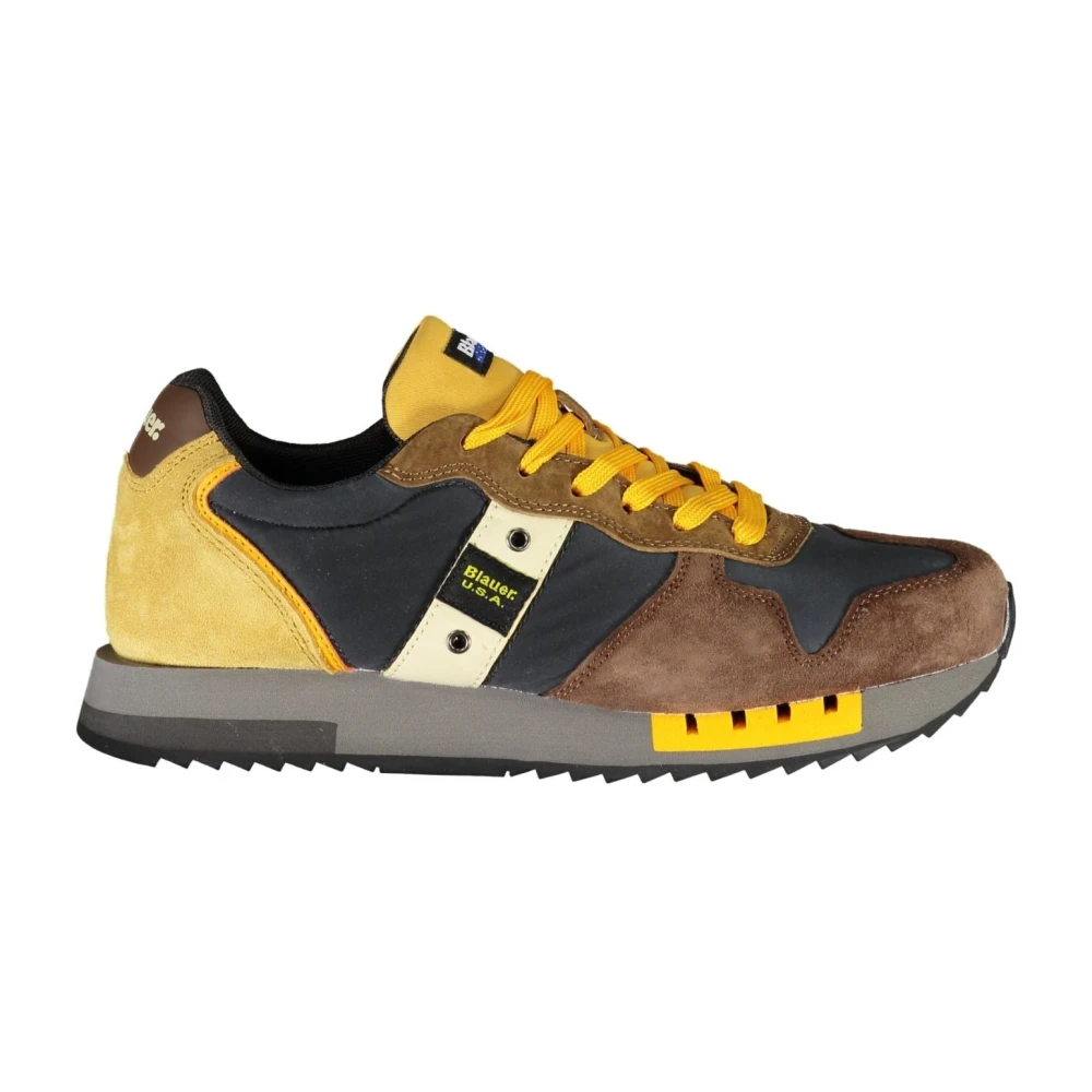 Blauer Men's Multicolor Sneakers,, Brown Sport Shoes With Laces Size 10 Uk