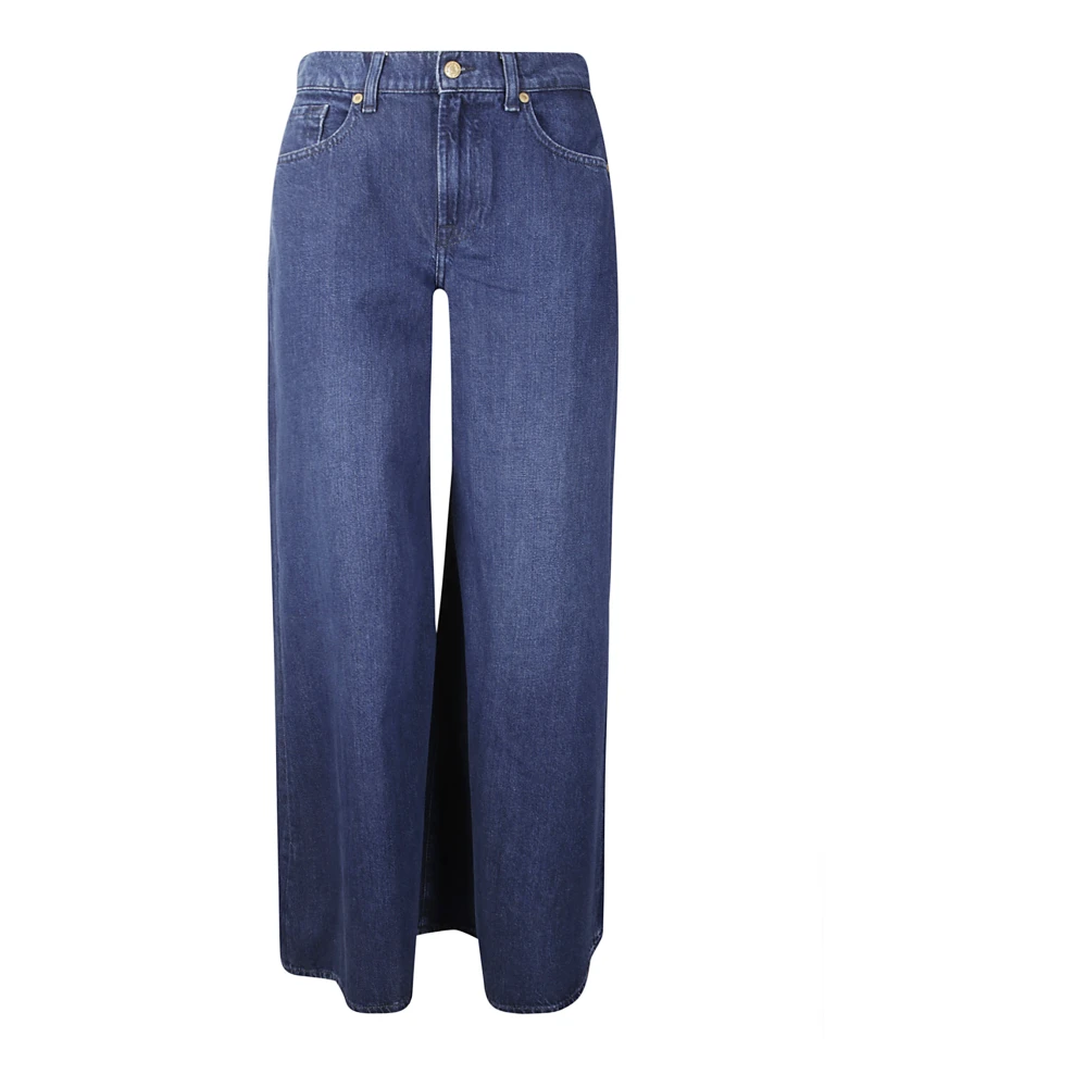 7 For All Mankind Wijde Jeans Denim Blue Dames
