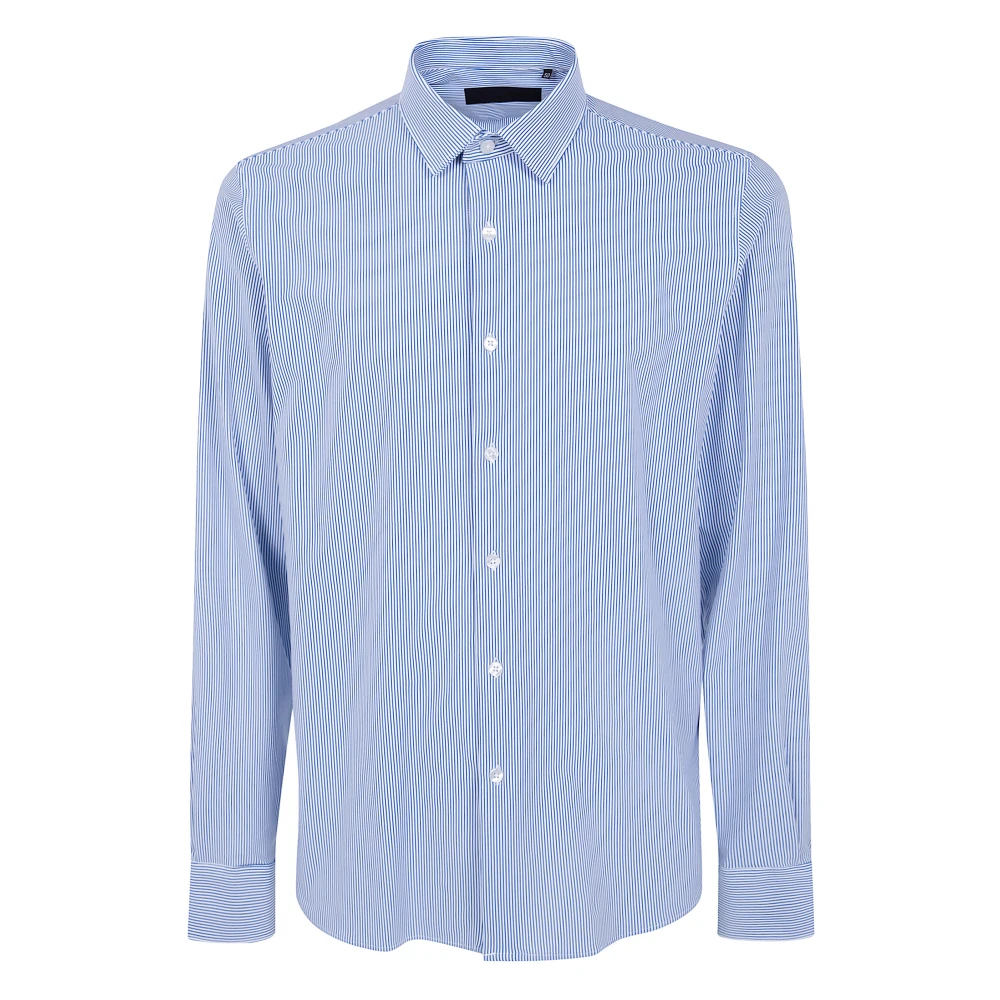 Rrd Men's Blue Oxford Jacquard Stripe Shirt - Casual Shirts - S - Shirts