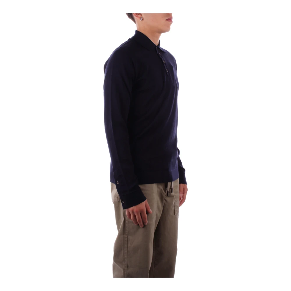 Alpha Studio Blauwe T-shirts en Polos met Logo Blue Heren